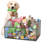 Indestructible Dog Toy basket, Large Toy Bin for Dogs,Pet Toy Bin Dog Metal Basket Organizer Storage for Toys Food Storage (Black)