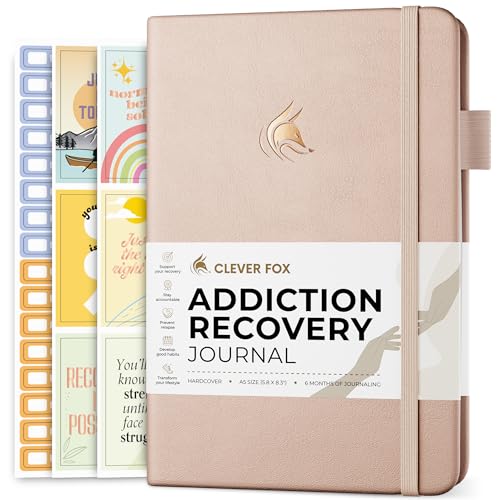 Clever Fox Addiction Recovery Journal – Addiction Treatment Planner & Workbook – Daily Sobriety Journal for Recovery Progress, A5 (Seashell) - color: Seashell, size: A5 (5.8'' x 8.3'')