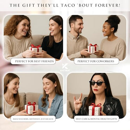 Positive Taco Jar 60 Positive Affirmation Cards Funny Birthday Gifts for Women Men Fathers Day Teacher Appreciation Graduation Gifts Son Dad Mom Daughter Sister Friend Coworkers Student Back to School - color: Positive Taco