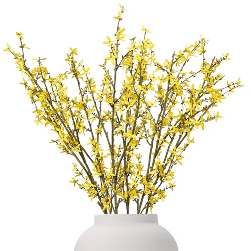 Melorca&Guilla Artificial Plants,4PCS 46" Green Faux Branches for Vase,Faux Greenery Stems Vase Branches Fake Plants Artificial Branches Artificial Flowers for Shop Garden Office Home Décor - color: Painting Orchids