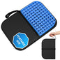 Gel Seat Cushion Portable Travel Cushions, 16.5" x 12" Large Size Super Thick Foldable Chair Seat Cushion Lightweight for Car Office Chair Wheelchair, Pressure Sores Tailbone Pain Relief - size: L-Black