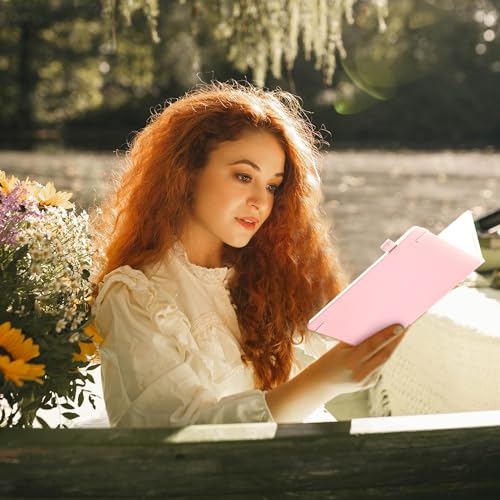Lined Journal Notebook for Women Cute Leather Journals for Writing Aesthetic Floral Diary 192 Pages A5 Hardcover Journaling Notebooks with Pen Loop, 5.7 x 8.3 in, Pink - color: Lihgt Pink