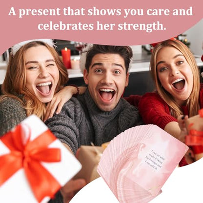 Fofeadm Badass Affirmation Cards for Women, 53 Daily Positive Inspirational Motivational Cards, Mindfulness & Self Care, Birthday Gifts for Women