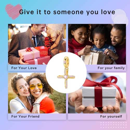 Prayer Cross Elephant Airplane Suitcase Charm 925 Sterling Silver Charms fits for Bracelets Necklace Pendant Bead Charms Jewelry Gift for Women Family - color: Forever Cross Charm