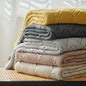 Longhui bedding Chunky Cotton Knit Throw Blanket for Couch, Sofa, Bed, or Chair, Decorative Breathable Fall Cable Knit Blanket 60 x 80 Inches, Light Blue
