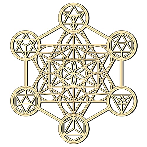 Bnesi 11.8" Metatron's Cube Wall Decor Sacred Geometry Wall Art,Crystal Grid Sacred Geometry Meditation Wall Art Decor (Metatron's Cube) - color: Metatron's Cube