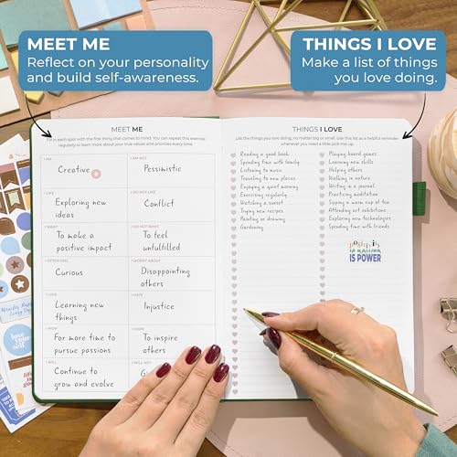 Clever Fox Happiness Notebook – Daily Positivity Journal for Women with Prompts & Positive Quotes – Affirmation & Self Esteem Gifts (Forest Green) - color: Forest Green