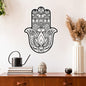 Lounsweer Hamsa Hand Wall Decor Geometric Meditation Decor Sacred Geometric Walling Boho Spiritual Art for Bedroom Yoga Room Minimalist Aesthetic Ornament Ideal Housewarming Gift
