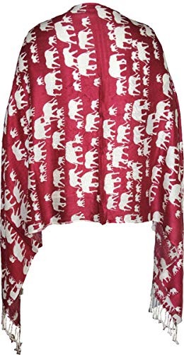 Oversize Scarf Reversible Stole Meditation Shawl Wool Throw Shawl or Wrap Unisex Earth-tone Indian Blanket 5529