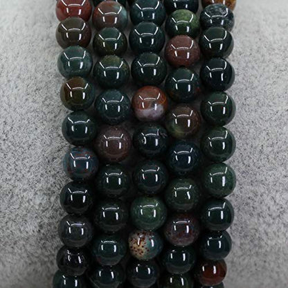 Keleny Semi Precious Crystal 6mm Round Beads Rock Yoga Stretch Bracelet 7 Inch Unisex Unisex - color: Green