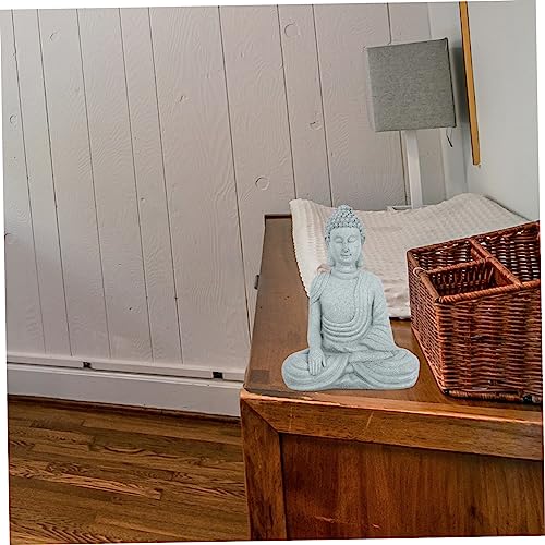 Zerodeko 1pc Zen Style Buddha Statue Decor for Desktop Calm and Tranquil Office Adornment Asian Inspired Landscape Ornament for Home and Balcony Decor