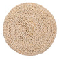 Toyvian Woven Double-Layer Tatami Meditation Floor Cushion 30x30cm Corn Husk Seat Pad Thickened Sitting Mat for Zen Practice and Compact Area Seating