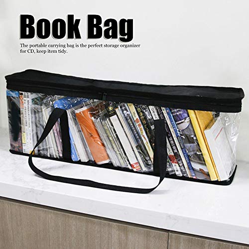High-Capacity CD Storage Bag, Transparent Organizer Tote, Portable Wallet for Home Travel and Book Collection