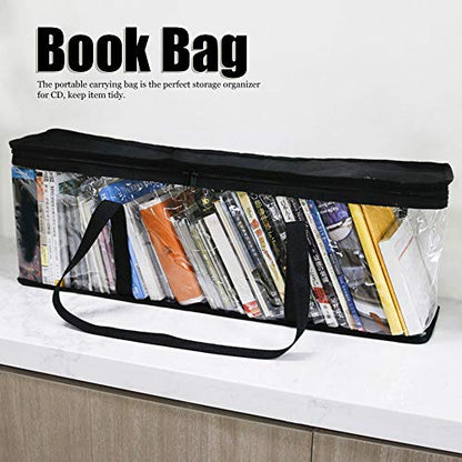High-Capacity CD Storage Bag, Transparent Organizer Tote, Portable Wallet for Home Travel and Book Collection