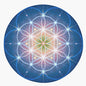 Blue Sacred Geometry Rug Purple Rug Spiritual Rug Flower of Life Floor Rug Mat Yoga Rugs 3x5 4x6 8x10 Large Rugs Yoga (Standard Area Rug, 5' Round) - size: 5' Round