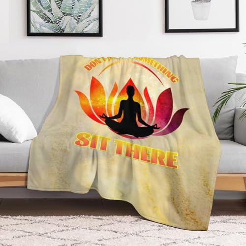 Meditation Lotus Throw Blankets Soft Cozy Warm Bed Blanket Couch Decorative Throw Blankets Living Room Bedroom Dorm
