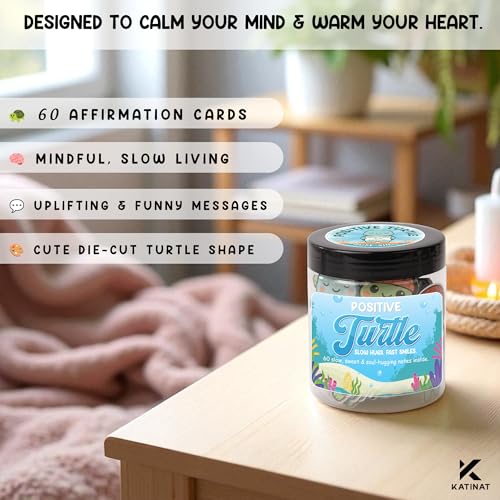 Positive Turtle Jar – Funny Birthday Gifts for Women Men Teens Stocking Stuffers Teen Girls Son Mom Dad Daughter Sister Friend Coworkers Teachers Gifts, Sea Turtle Gift for Women - color: Positive Turtle