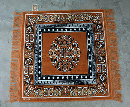 Pooja Aasan in Stylish Velvet for puja and Meditation, Mattress Met | Puja Cloth/Pooja Aasan/Car Seat Cover/Sofa Set Mat 20" inch