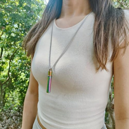 528 hz Breathing Necklace, Anxiety Necklace, 528 hz Whistle Breathing Necklace for Meditation Tuning Tools, Mindful Calming Stress Relief for Women, Men - color: Multi color