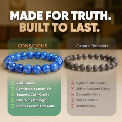 Spiritual Bracelets for Women & Men, Healing Crystal Bracelet with Natural Stones for Meditation, Chakra Alignment & Inner Transformation - style: My Truth, My Power