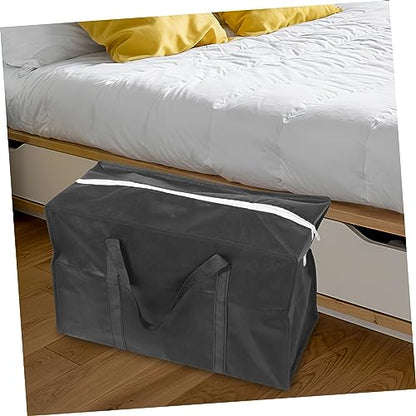 NOLITOY Folding Large Storage Bag for Clothes and Comforters Durable Non-woven Multi-purpose Travel and Household Packing Black Great for Moving and Organization