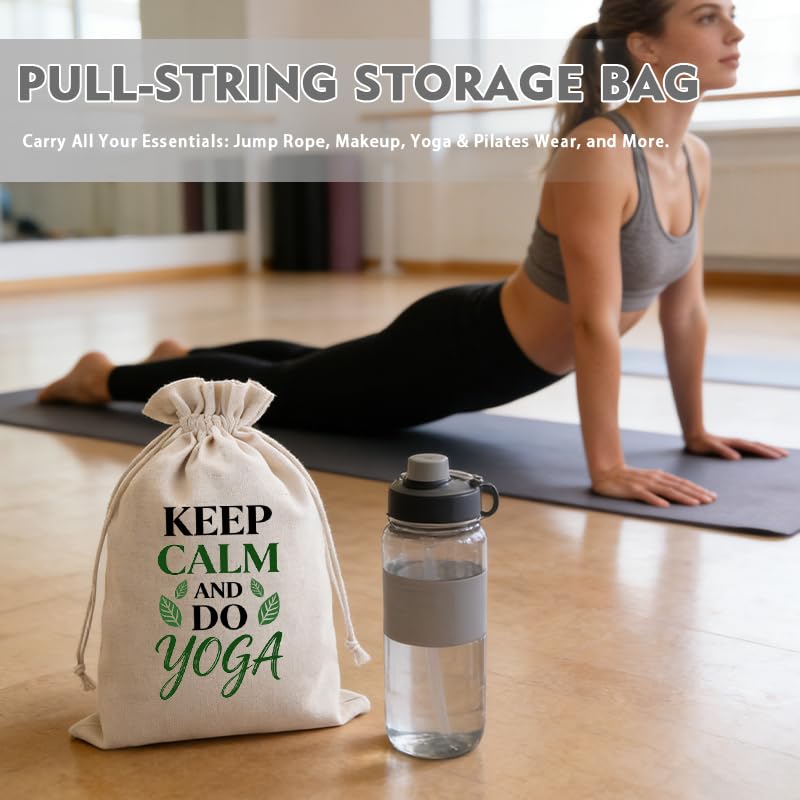 Yogis Meditation Healing Calming Gifts Drawstring Yoga Bag Accessory Storage Bag for Women Yoga Learners Trainers Positive Inspirational Gift Small Cinch Yogis Organizer Pouch 7.8 * 11.8 Inches