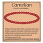 LPBeads Handmade Natural Gemstone Stretch Elastic Bracelet Healing Crystal Round Stone Beads Jewelry Gifts for Women Men - color: Carnelian, size: 4mm