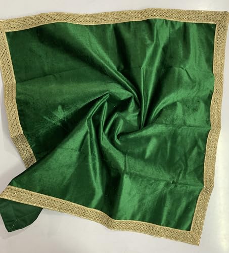 SMMS Spiritual Velvet Table Cloth Altar Tarot Spread (Green, Medium- 61cm*61cm/ 24inch*24inch) - color: Green, size: Medium- 61cm*61cm/ 24inch*24inch