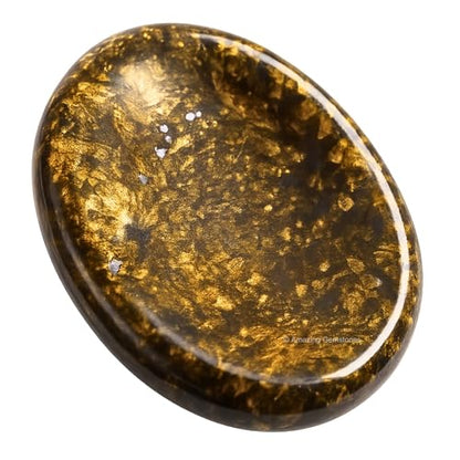 Amazing Gemstone Bronzite Worry Stone Crystals and Healing Stones - Stress Relief Gifts - Piedra Crystal Fidget for Meditation, Relaxation - Unique Stocking Stuffers and Birthday Gift - color: Bronzite