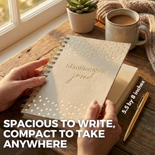 Manifestation Journal for Women | Guided 369 Method & Undated 90-Day Planner for Intentional Goal Setting - White - color: White