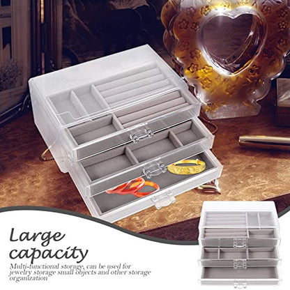 Zerodeko Decorative Desktop Storage Box Jewelry Organizer Drawer Design for Easy Access for Bedroom Dressing Table Maximize Space and Keep Your Belongings Tidy