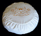 Meditation Pillow Zafu Cushion Lotus Enlightenment and Other Symbols - color: Lotus Pond Gold