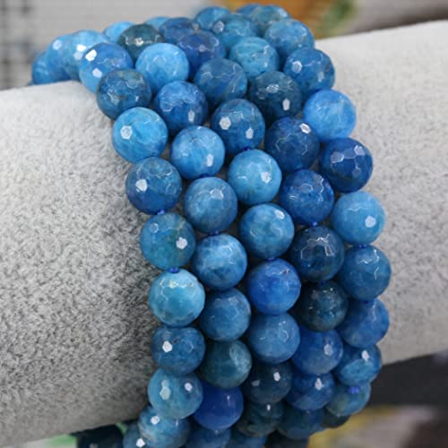 Keleny Gem Semi Precious Gemstones 8mm Natural Quartzite Stone Round Beads Rock Crystal Jasper Stretch Bracelet 7 Inch Unisex - color: Blue,Purple