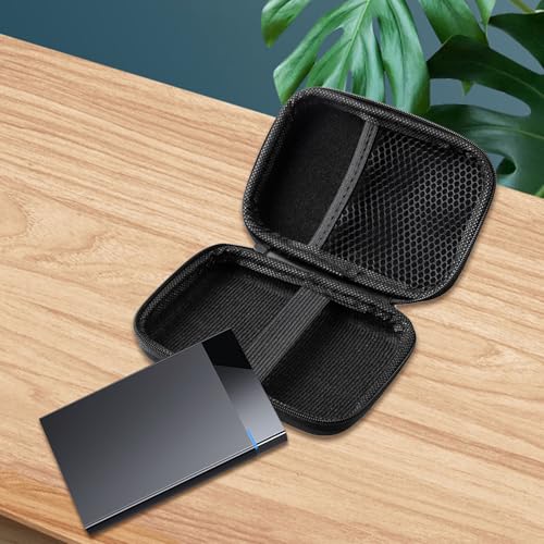 Slimly Portable Organizers Bag 14x10x4cm Storage Box Holder with Shockproof Fabric Pouches Travel Friendly Portable Bag