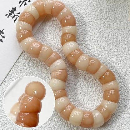 Roe Dolph Bodhi Bead Fidget Anxiety Bracelet for Women Men Chunky Stretch Beaded Mindful Jewelry Daily Reminder Gift for Mom Wife Friend - color: B3:brown