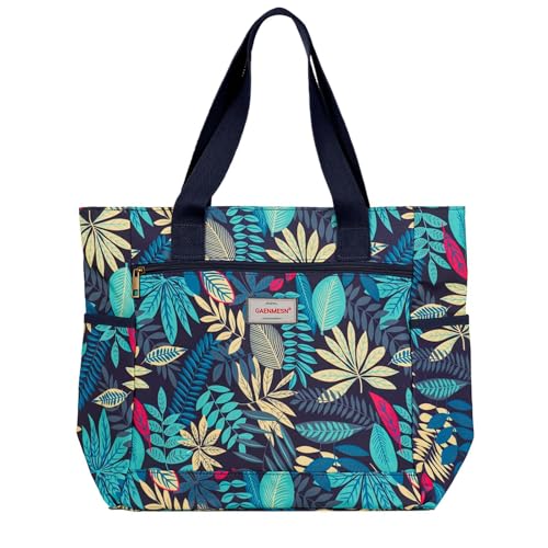 GAENMESN Women's Lightweight Waterproof Tote Bag Durable Designer Handbag with Zipper Travel Commute Everyday Use - color: Leaves