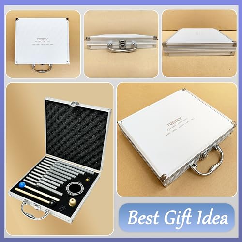 Solfeggio Tuning Fork Set - 10 Silver Tuning Forks Perfect for DNA Healing with Exquisite Aluminum Gift Box (174 Hz, 285 Hz, 396 Hz, 417 Hz, 432Hz, 528 Hz, 639 Hz, 741 Hz 852 Hz, 963 Hz) - color: Solfeggio silver B