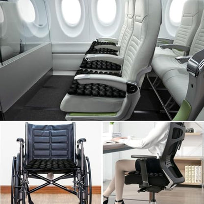 18" x 17" Sondur Travel Cushion Airplane Seat, Adjustable Portable Inflatable Seat Cushion for Air Travel, High Profile Travel Seat Cushions for Airplanes