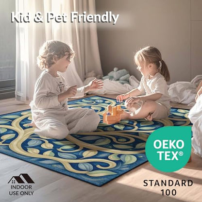 Flatwoven High Traffic Area Rug 4x6, Festive Jumbo Hook Kit Beginner Friendly Embroidery, Non Slip, Stain Resistant, Washable Area Rugs for Living Room, Bedroom (Red, 4x6) - color: Red/Pattern 1, size: 4' x 6' (Rectangular)