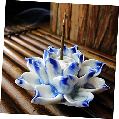 Ceramic Lotus Table Ornament Unique Home Accessory for Desk Bookshelf Decor Handmade Craft Tranquil Present for Friends and Colleagues