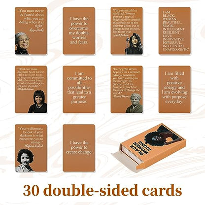 Sincerez Affirmation Cards for Black Women - Daily Affirmations with Mindfulness Quotes and Inspirational Sayings, 30 Cards, 60 x 90 mm