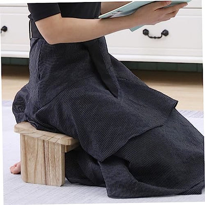 Buddhist Stool Wooden Temple Kneel Sitting Stool Household Zen Folding Bench Seat