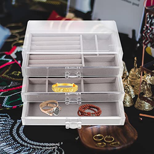 Zerodeko Decorative Desktop Storage Box Jewelry Organizer Drawer Design for Easy Access for Bedroom Dressing Table Maximize Space and Keep Your Belongings Tidy