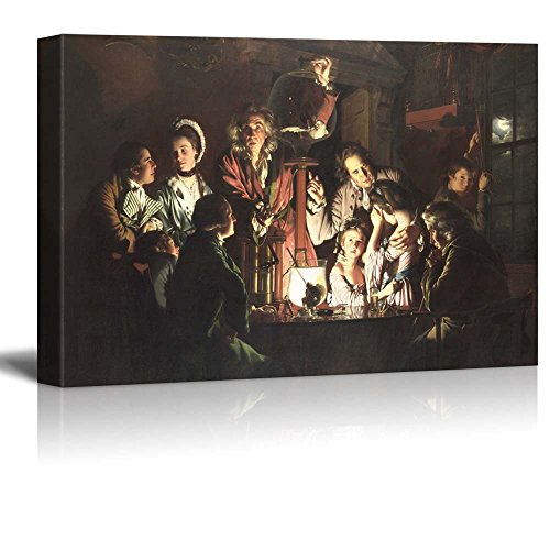 wall26 - an Experiment on a Bird in The Air Pump by Joseph Wright of Derby - Canvas Print Wall Art Famous Oil Painting Reproduction - 12" x 18" - color: An Experiment on a Bird, size: 18"L x 12"W