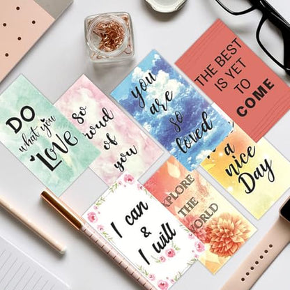 30 Pack Inspirational Quote Cards with Positive Affirmations, Motivational Greeting Cards for Encouragement, 2"x3.5" Mini Card Set