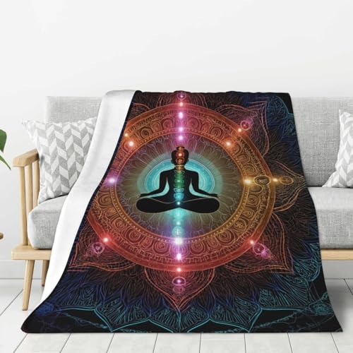 Mandala Yoga Meditative Gift Blanket Throw Blanket Lightweight Cozy Plush Bed Blanket for Bedroom Living Rooms Sofa All Season 50"x40" - size: 50"x40"