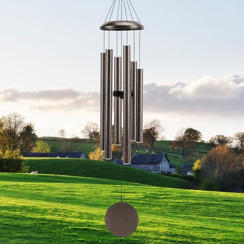 Large 40" Wind-Chimes-Outdoor-Deep-Tone, Soothing Melodic Tones Windchimes, Wind Chimes for Outside, Brown Memorial Wind Chime Best Gift for Mom Women Grandma Neighbors - color: Brown, size: Signature 40"