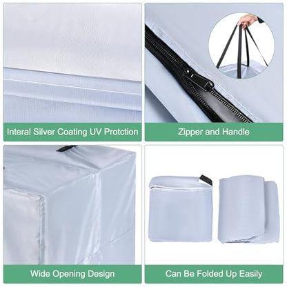 M METERXITY Outdoor Patio Cushion Storage Bags, 32" x 32" x 24" (L x W x H) Grey Waterproof Windproof Easy Loading Space-Saving - color: Grey