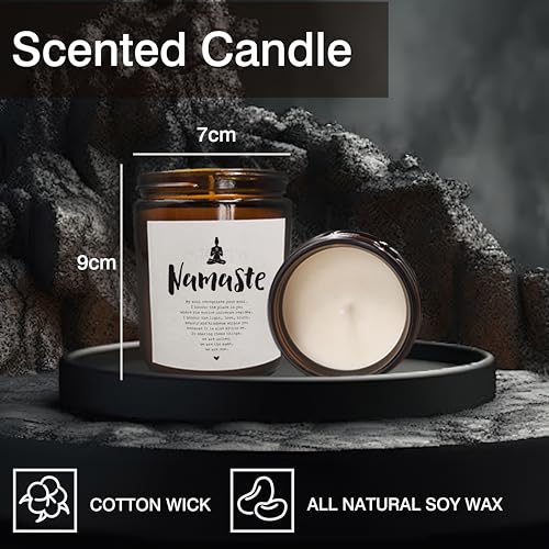 Mancheng-zi Namaste Candle - Yoga & Meditation Gift for Women, Spiritual Room Decor
