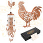Chicken Wind Chimes for Outside Metal Windchimes Rooster Gifts for Women Men Garden Decor for Patio Yard Memorial